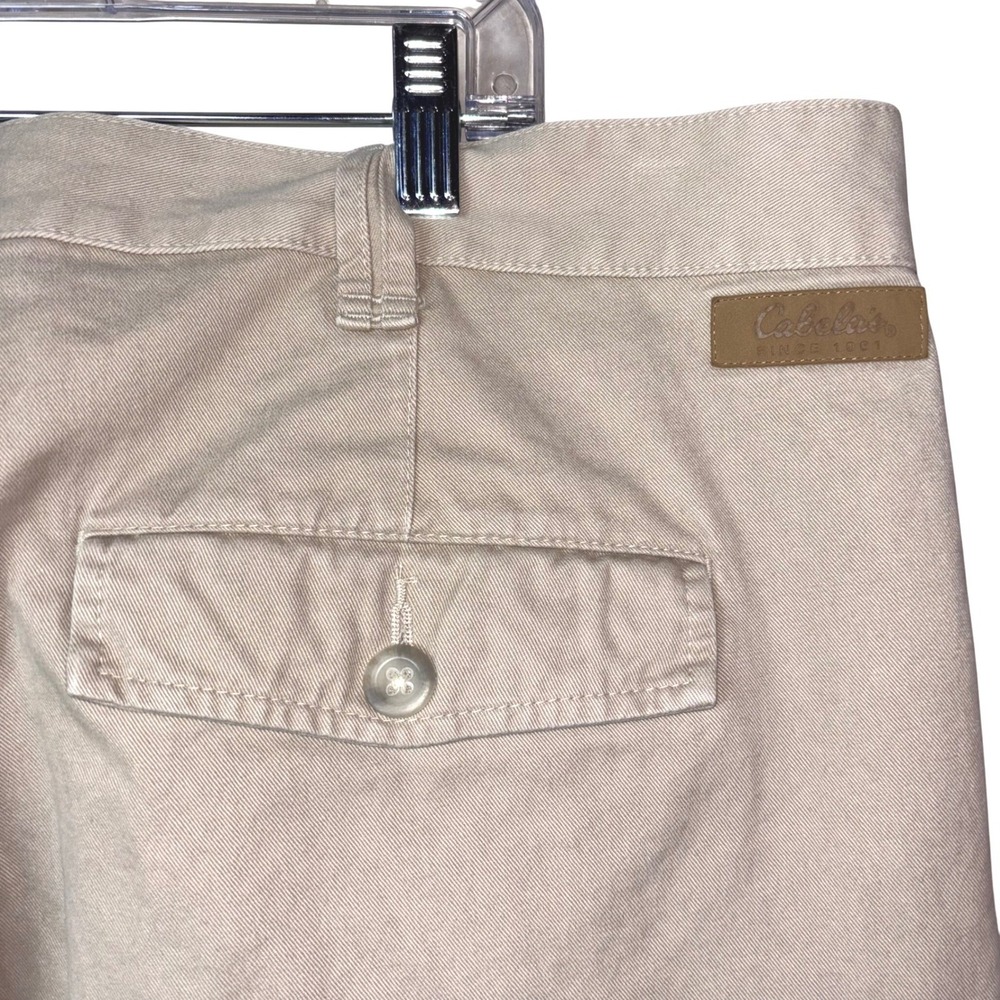 Tan Pants Cabela's Mens Size 42x30 Beige Cotton Blend Chino Golf Work Casual - Picture 5 of 7